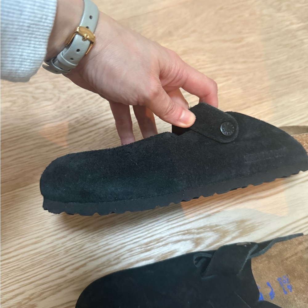 Birkenstock Boston Suede Black size 41 - soft footbed - Picture 6 of 9
